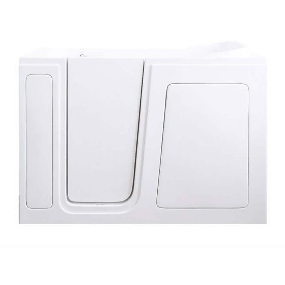 Homeward Bath Avora Bath 48 in. x 28 in. Whirlpool WalkIn Bathtub in White with Wet and Dry