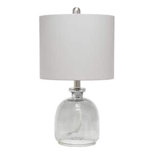20 in. Gray Textured Glass Table Lamp