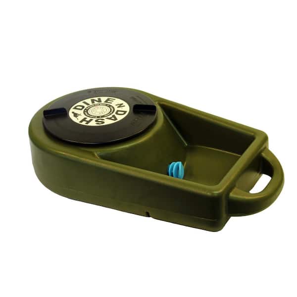 DAKOTA 283 Dine N Dash 2.5 gal. Plastic Feeder System Dog in. Olive