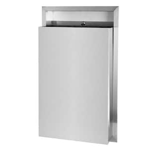 12 Gal. Stainless Steel Leak-Proof Recessed Mounted Lidless Trash Can