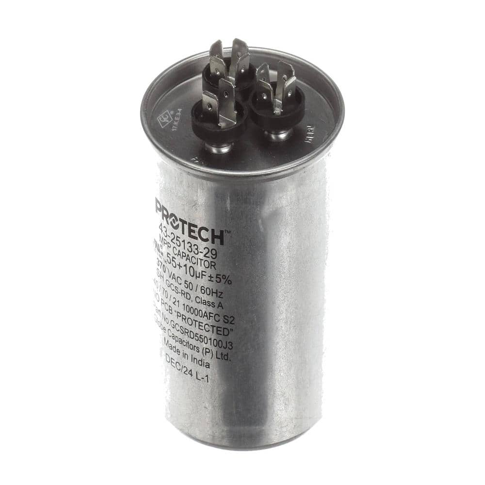 Dual Capacitor, 55/10Uf, 370Vac, 50/60Hz, Round Type 43-25133-29 price history on PriceWatchPro