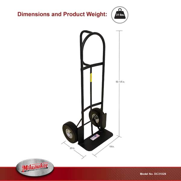 Milwaukee 800 lb. Capacity D-Handle Truck DC31029 - The Home Depot