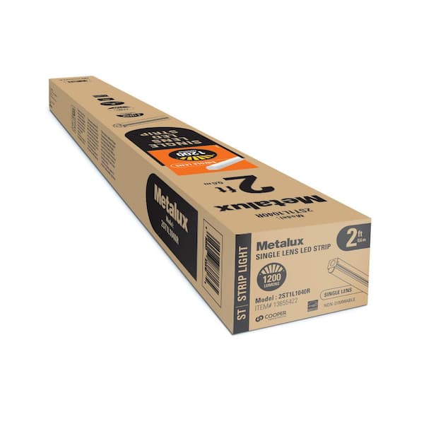 2 ft. 16-Watt Equivalent, Integrated LED, White Finish, Strip Light Fixture, 4000K, 1150 Lumens
