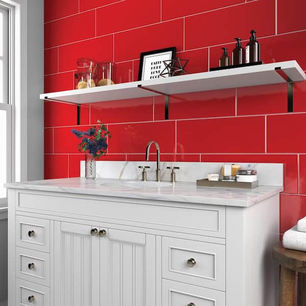 Restore Red 8 in. x 24 in. Glazed Ceramic Wall Tile (13.3 sq. ft./Case)