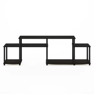 Turn-N-Tube Handel 72.24 in. Espresso and Black TV Stand Fits TV's up to 55 in. with Open Storage