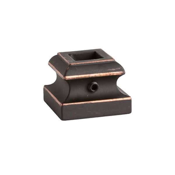 HOUSE OF FORGINGS Square Hole 1.3125 in. Aluminum Level Shoe Baluster Shoe Oil Rubbed Copper