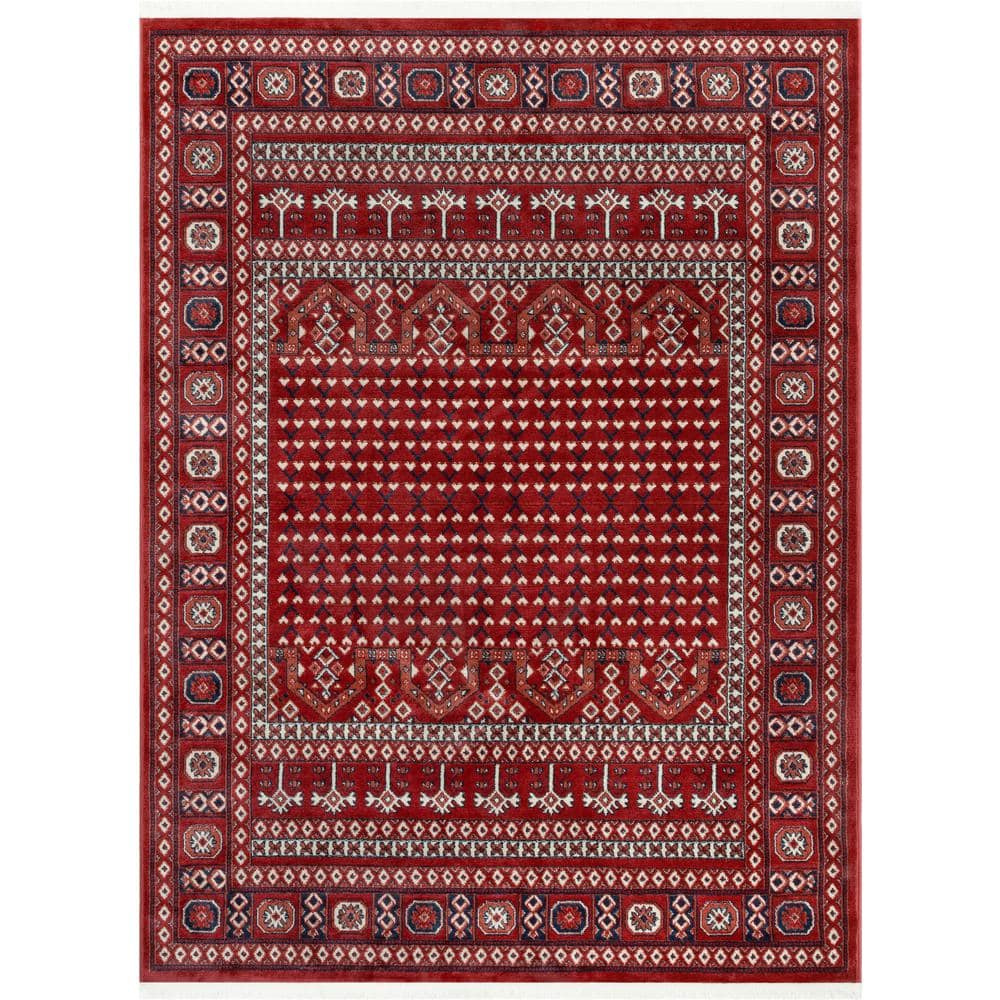 My Magic Carpet Phoenix Kilim Garnet Medallion Washable 5 ft. x 7 ft. Area  Rug 340517WEB - The Home Depot