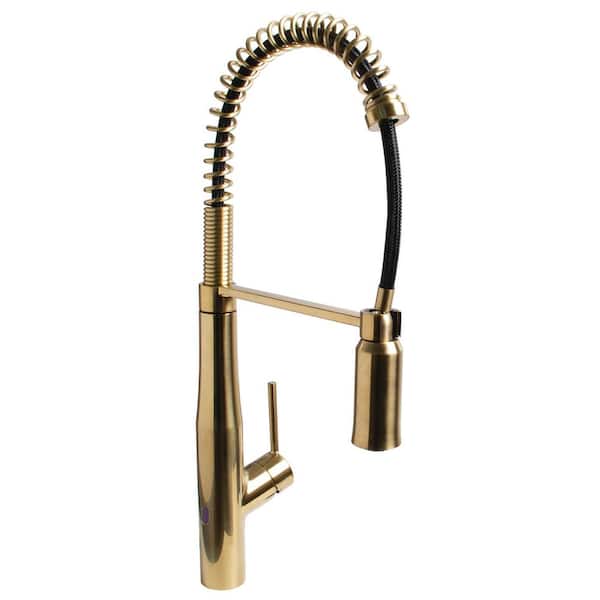 Speakman Neo Single Handle Touchless Pull Down Spring Kitchen Faucet in Brushed Bronze