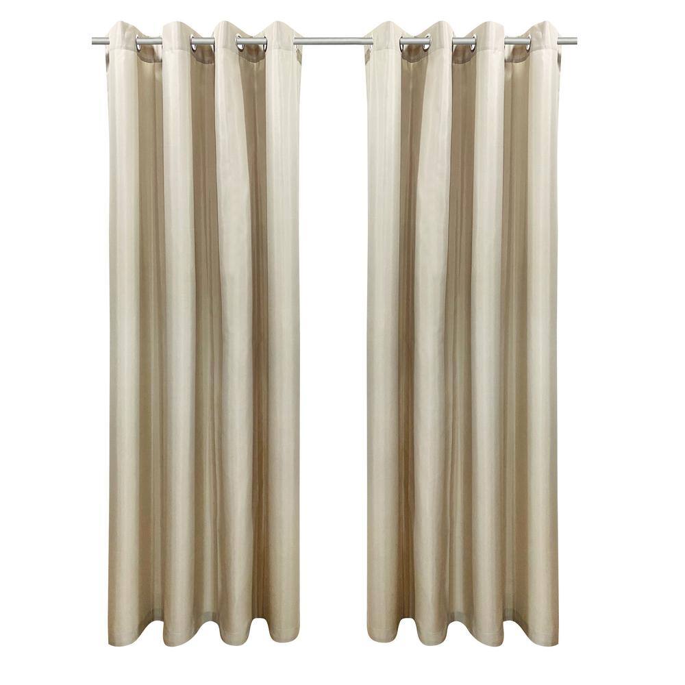 Linen Light Filtering Outdoor Grommet Curtain Panels, 50 x 84