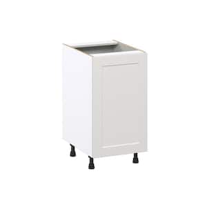 18 in. W x 34.5 in. H x 24 in. D Littleton Painted Gray Recessed Assembled 2 Waste Bins Pull Out Kitchen Cabinet