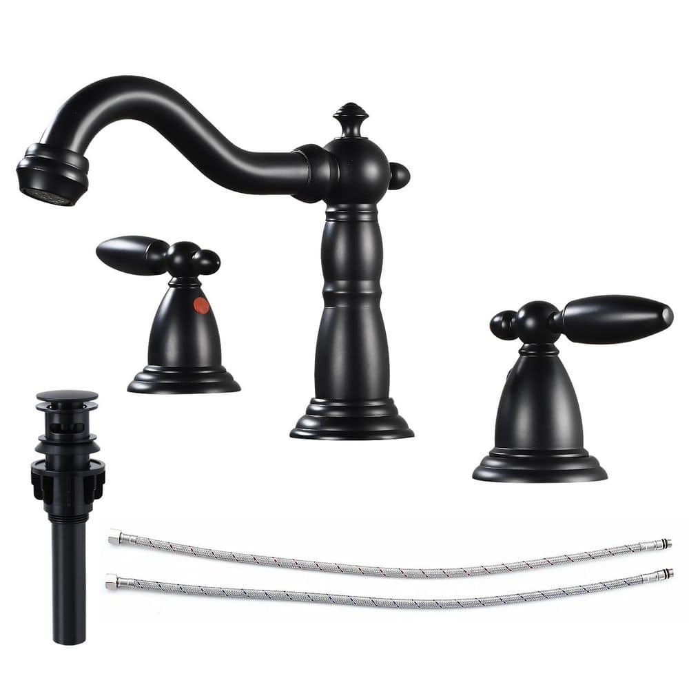 Double handle 8 in. Widespread Bathroom Faucet 3 Hole Bathroom Sink Faucet 