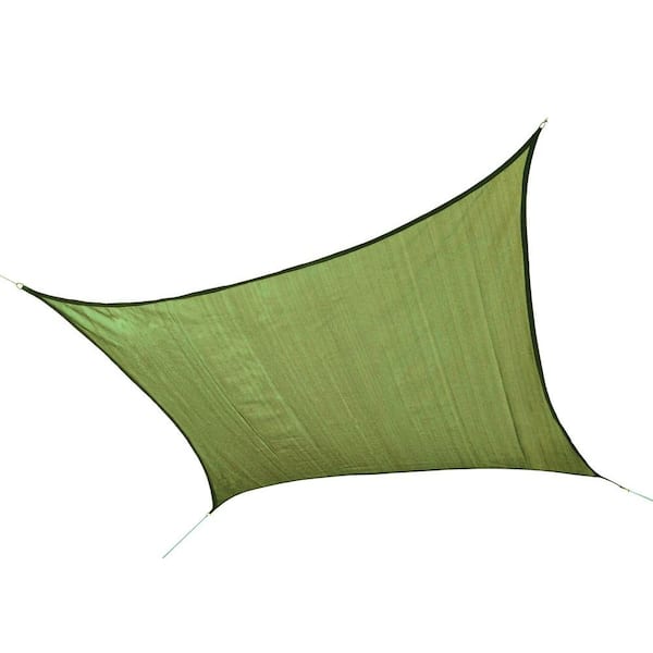 ShelterLogic 12 ft. W x 12 ft. L ShadeLogic Square, Heavy-Weight Sun Shade Sail in Lime Green (Poles Not Included)