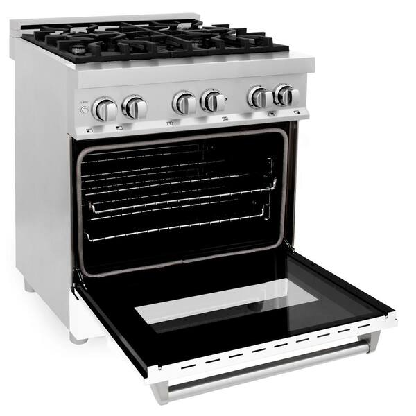 ZLINE Kitchen and Bath 30 in. 4 Burner Dual Fuel Range in