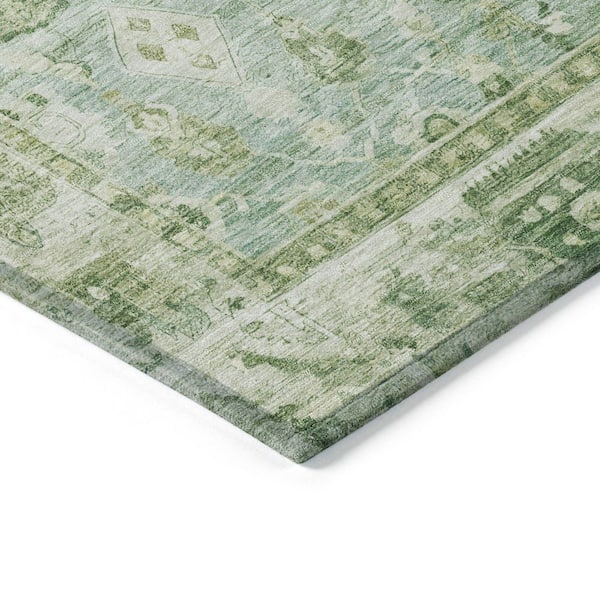 Chantille Machine Washable Indoor/Outdoor Abstract ACN1772 Aloe 8 ft. x 10 ft. Area Rug