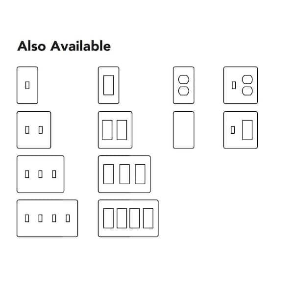 Hampton Bay Maple Hill Black 2Gang 1Toggle / 1Duplex Plastic Wall