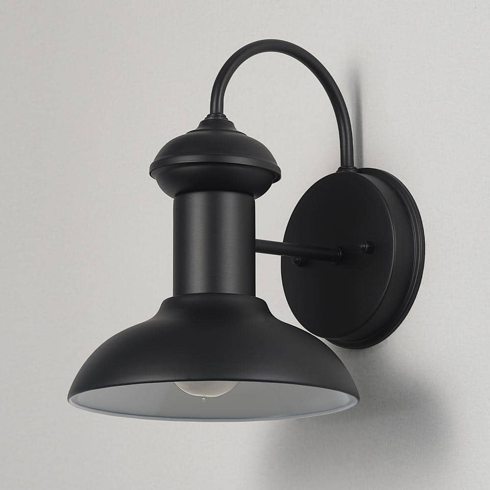Martes 10'' Matte Black Vintage Industrial Wall Sconce