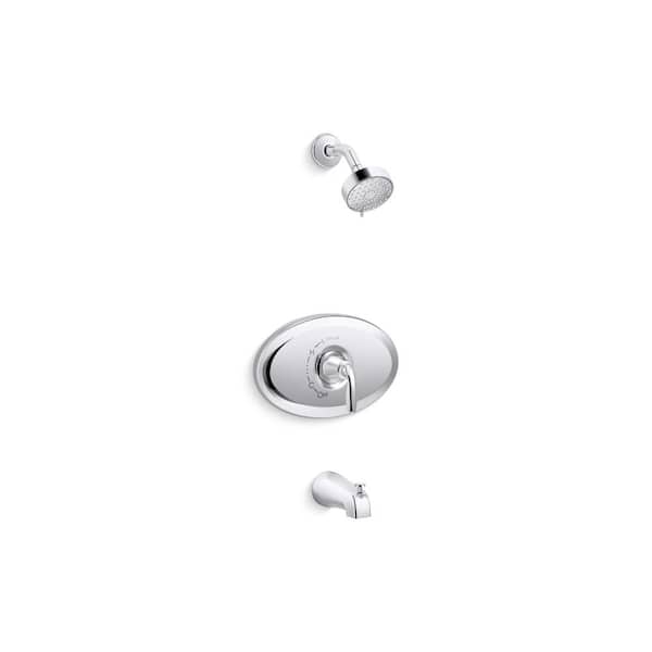 KOHLER Remodel Rite-Temp 1-Handle 2.5 GPM Tub and Shower Trim Kit in Polished Chrome (Valve Not Included)