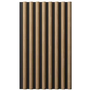AcousticPro 1 in. x 1 ft. x 8 ft. Noise Cancelling Half Round MDF Sound Absorbing Panel in Aged Barrel (2-Pack)