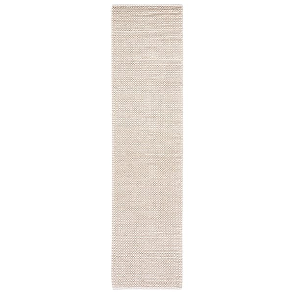 Natura 2 ft. x 9 ft. Beige/Ivory Textured Two-Toned Runner Rug