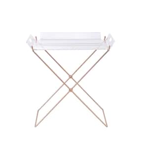 Cercie Tray Table in Clear Acrylic and Copper