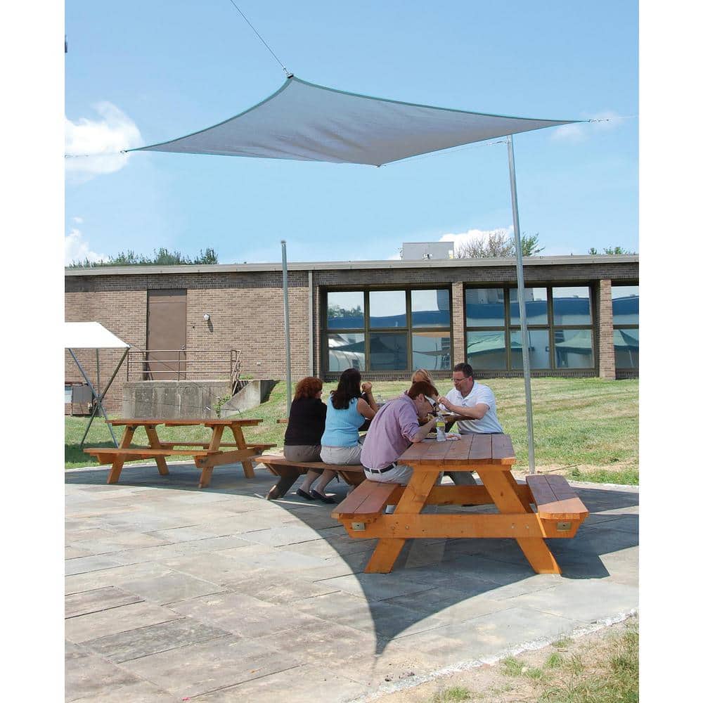 Sea Blue 16' Square Heavyweight Sun Shade Sail