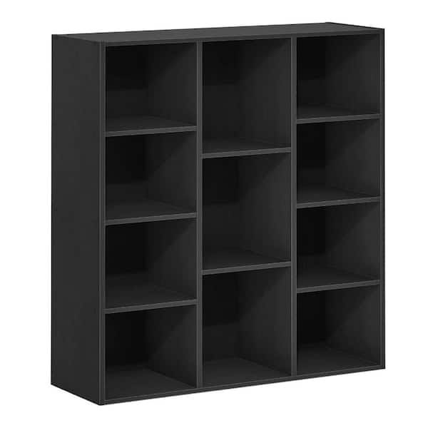 41.7 in. H x 29.1 in. W x 9.4 in. D  Black Wood  11- Cube Organizer