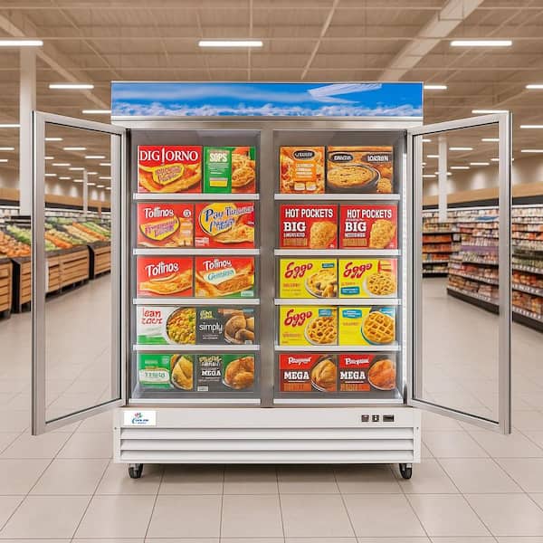 Cooler Depot 54 in. W 45 cu. ft. NSF Auto Defrost 2-Glass Door