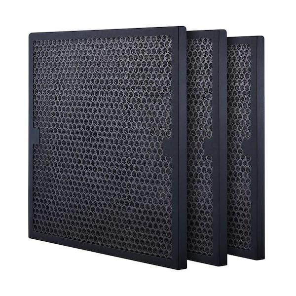 Active Carbon Filters 3 Pack, 16 in. x 19 in. Air Filter Replacement High-efficient Stage 2 Filters Compatible Purifiers