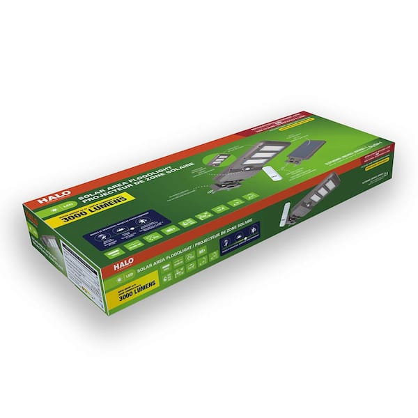 300-Watt Equivalent 3000-Lumens Solar Powered Outdoor Integrated LED Flood Light with Integrated Motion and D2D Sensor