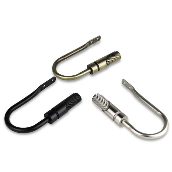 Witz Satin Nickel Steel Hook Curtain Holdback (Set of 2)