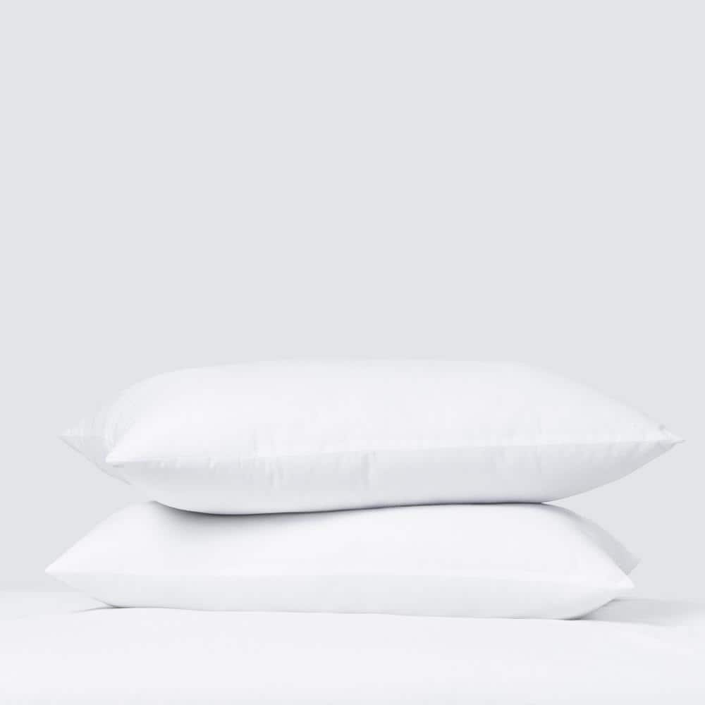 White Hypoallergenic Polyester Standard Bed Pillows Set