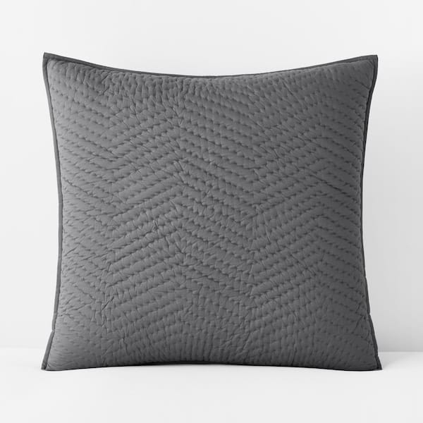 Company Cotton Graphite Solid Euro Sham