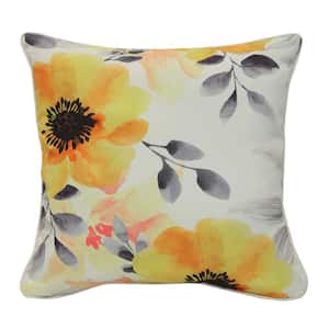 18 in. x 18 in. Sunny Citrus Outdoor Pillow Throw Pillow in Multi - Includes 1-Throw Pillow