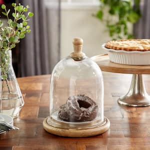 11 in. H Clear Decorative Cake Stand with Glass Lid