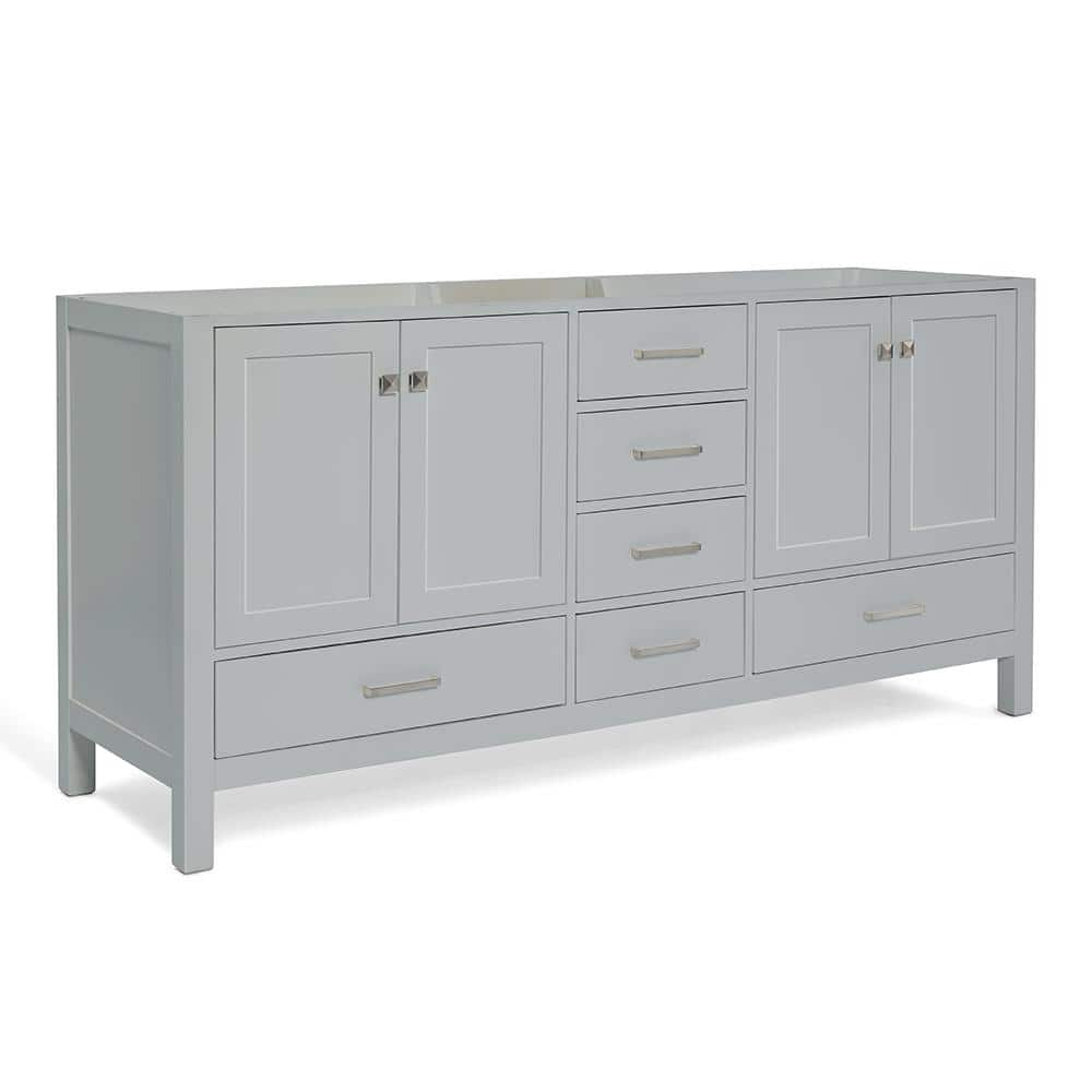 Cambridge 72 in. W x 21.5 in. D x 34.5 in. H Double Freestanding Bath Vanity Cabinet Only in Grey -  ARIEL, A073D-BC-GRY