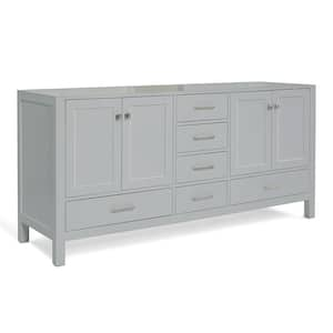 Cambridge 72 in. W x 21.5 in. D x 34.5 in. H Double Freestanding Bath Vanity Cabinet Only in Grey