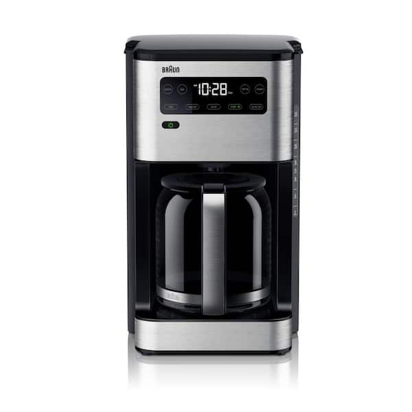 KF5650BK PureFlavor 14- Black and Steel Programmable Drip Coffee Maker with System KF5650BK - The Home Depot