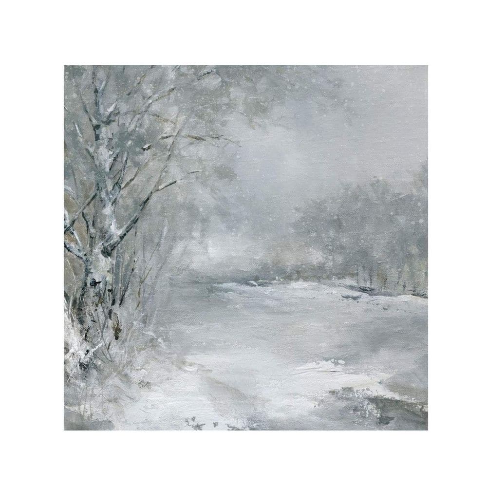 Grey Winter Wonderland Unframed Canvas Art Print 16 in. x 16 in ...