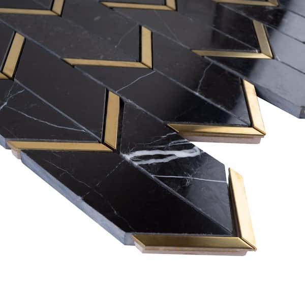 Black and Matte Gold Chipboard Tile Numbers