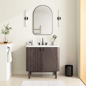 Blakely 36 in. W x 21 in. D x 34 in. H Bath Vanity Cabinet without Top in Brown Oak Finish