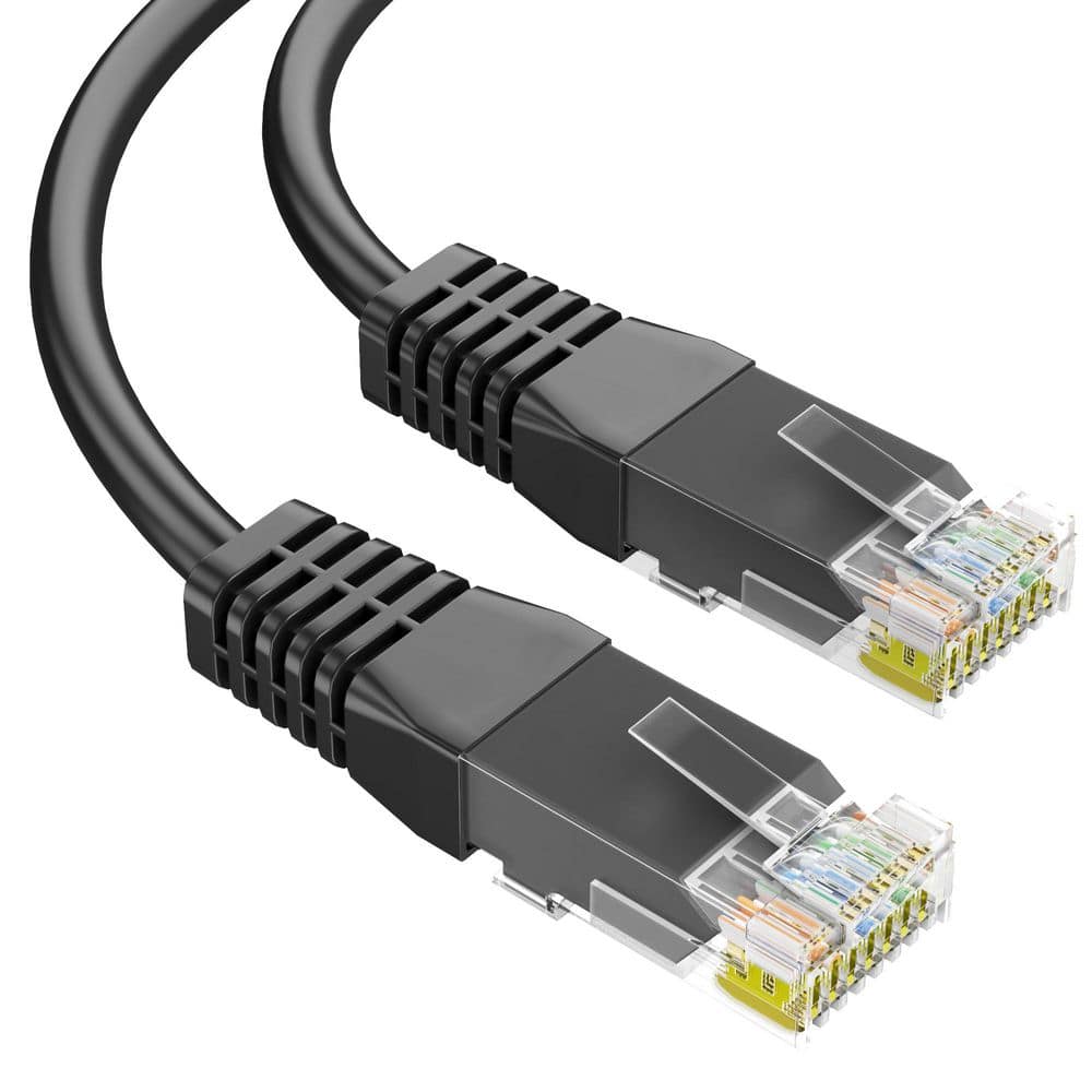 Syston Cable Technology 20 ft. Black CMR Riser Rated Cat 6e 600MHz ...