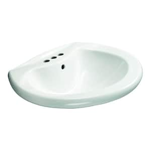 Shelburne 8.2 in. Pedestal Sink Basin in White Vitreous China