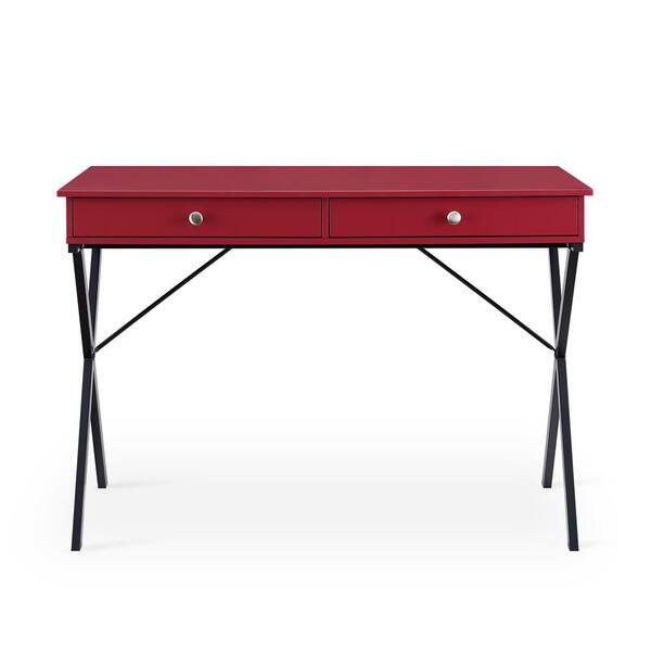 red writing desk