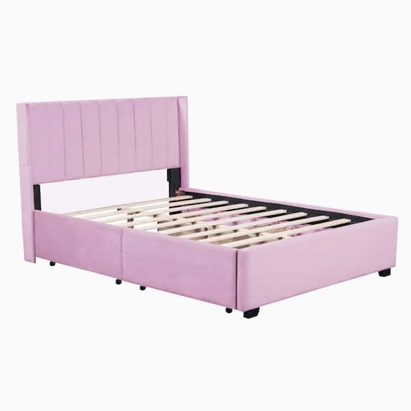 wetiny Pink Full Platform Bed