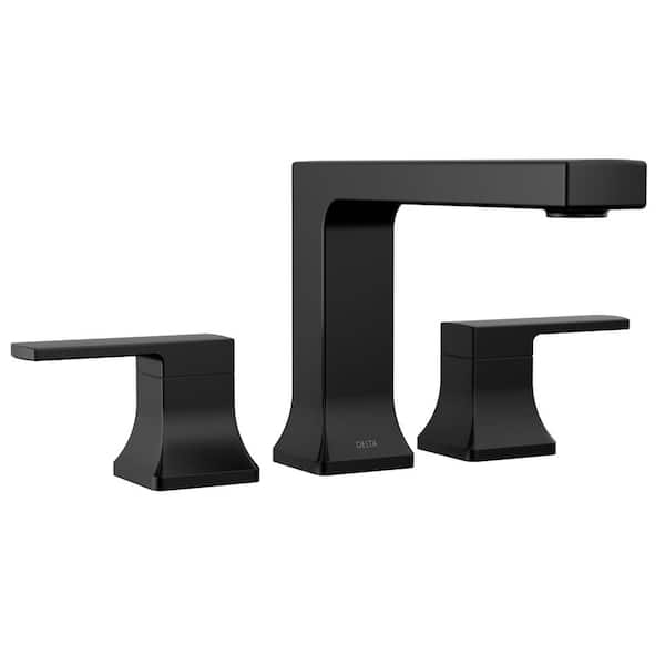 Delta Velum 2-Handle Deck Mount Roman Tub Faucet Trim Kit in Matte Black (Valve Not Included)
