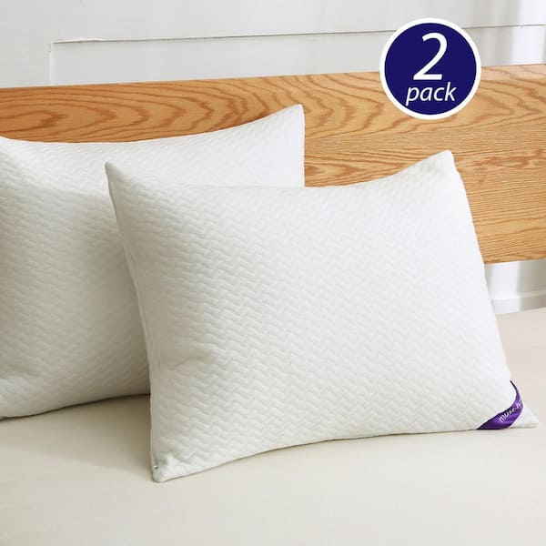 St. James Home Soft Knit Silver Duck Nano Feather Jumbo Pillows (2-Pack)