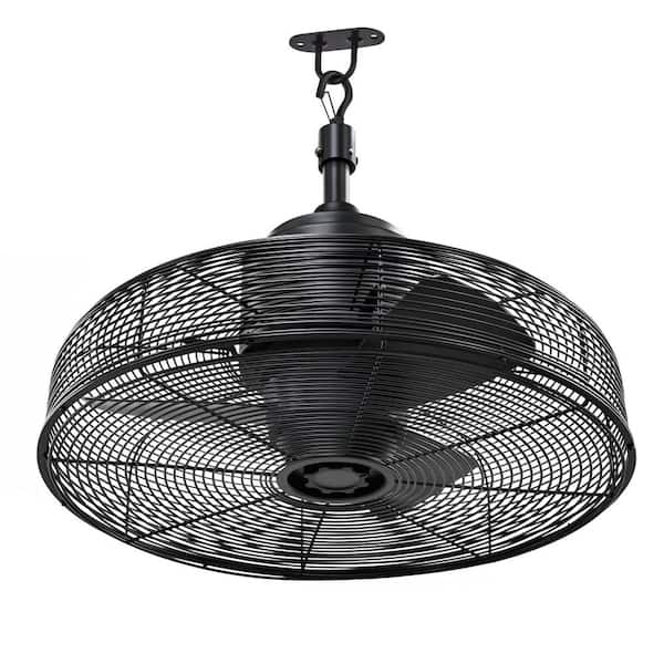 Breezary Saarang 20 in. Indoor/Outdoor Farmhouse Small Ceiling Fan for Bedroom or Living Room with Hanging Hook