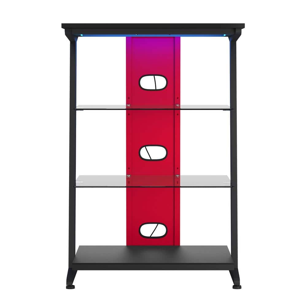 Dardashti 15.75 in. Ruby Red Rectangle 4-Tier gaming Shelving Unit S1-21- R