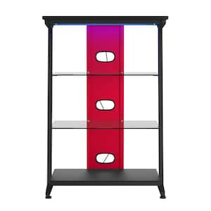 Dardashti 15.75 in. Ruby Red Rectangle 4-Tier gaming Shelving Unit S1-21- Ruby Red
