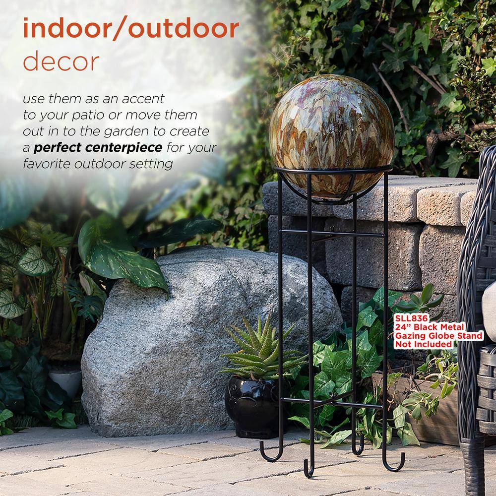 Multi-Color Ceramic Glazed 10" Garden Gazing Globe